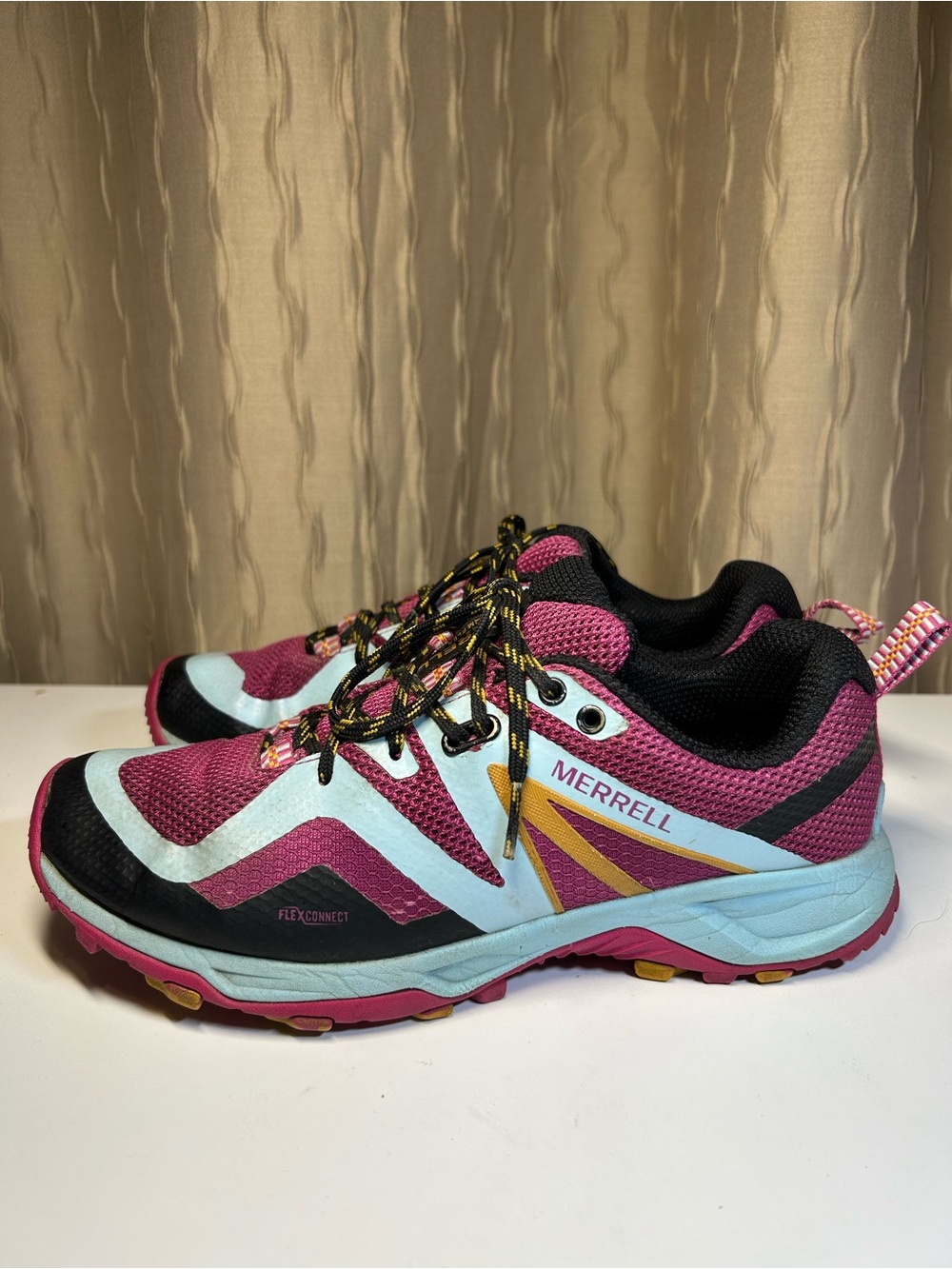 Merrell MQM Flex 2 GTX Women's 8.5 Fuchsia Blue Trail Hiking Sneakers J034962